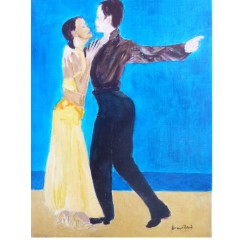 Tango on a blue background